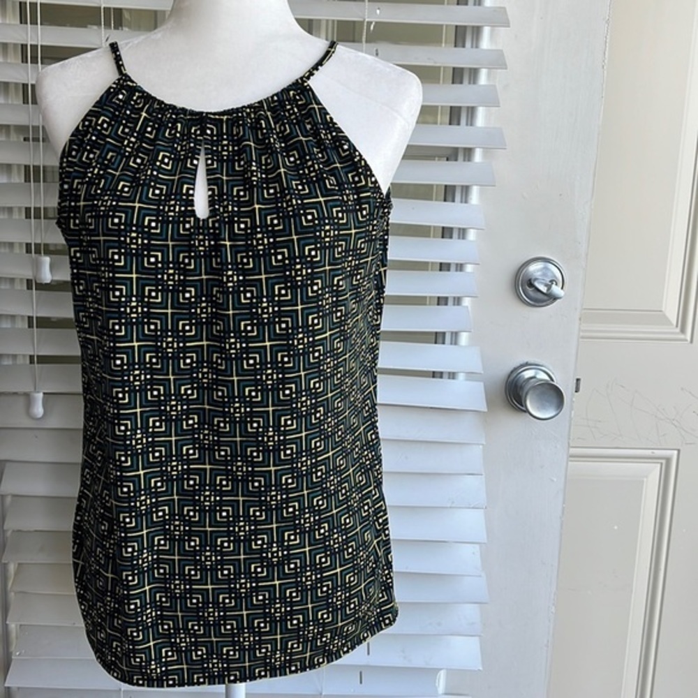 Banana Republic Geometric Pattern Sleeveless Blouse